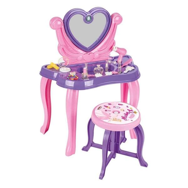 Pilsan Kalp Makyaj Masası 25 Aksesuar Pembe