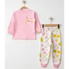 Mini Damla Pijama Takımı Penye Meyve Sebze Emprime Pembe