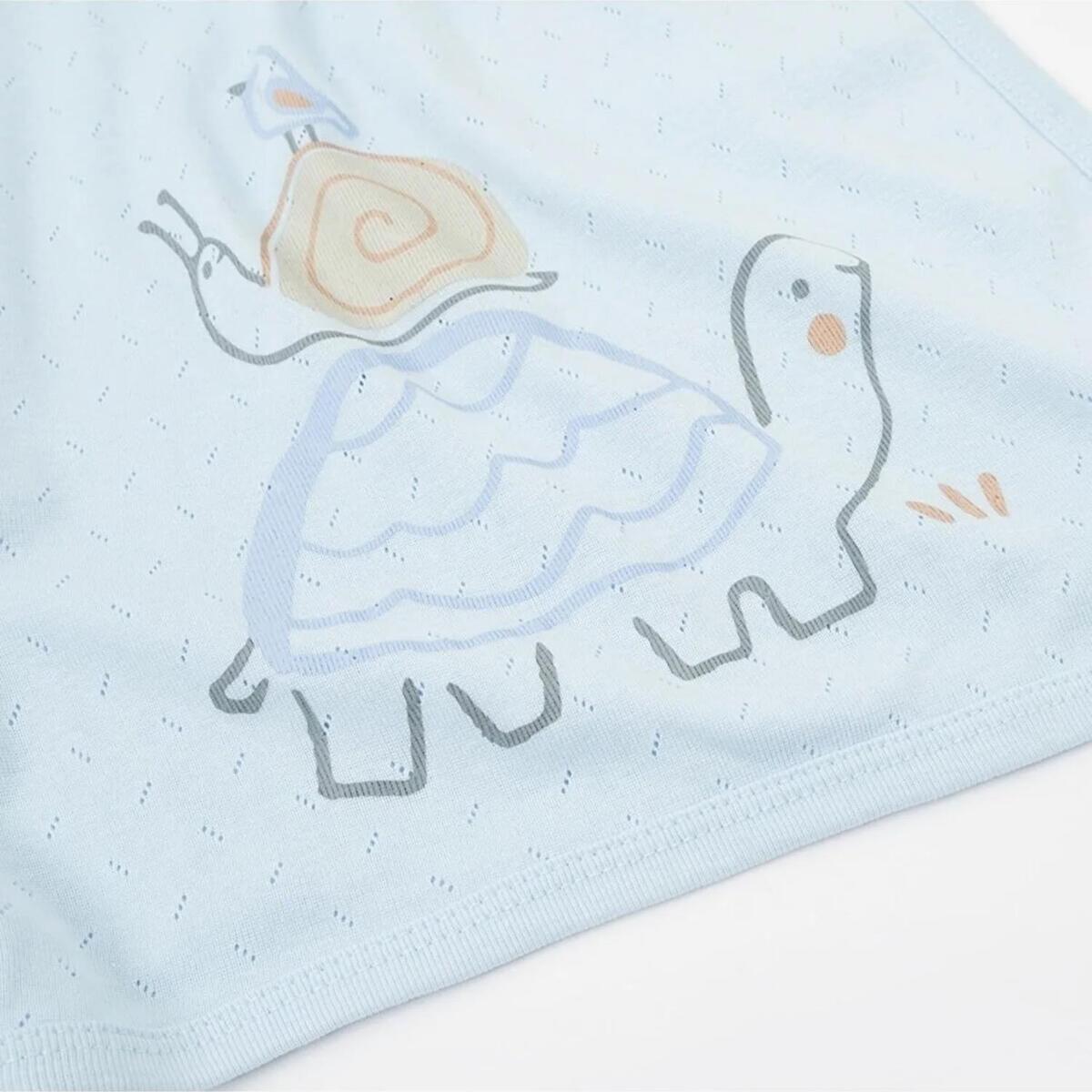 Bibaby Battaniye Turtle Blues Mavi