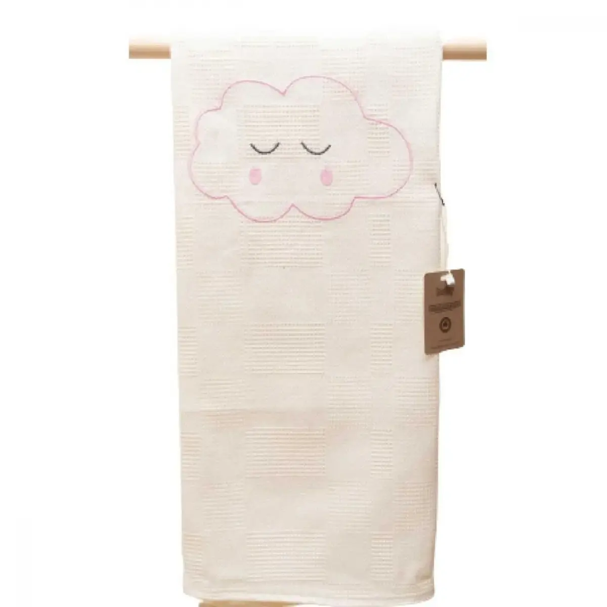 Baby Mammas Pike Ekru - Pembe Bulutlu 80x90cm Baby Mammas Pike Ekru - Pembe Bulutlu 80x90cm