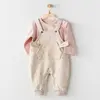 Andy Wawa Salopet Takımı Baby Casual Bej -  Pembe