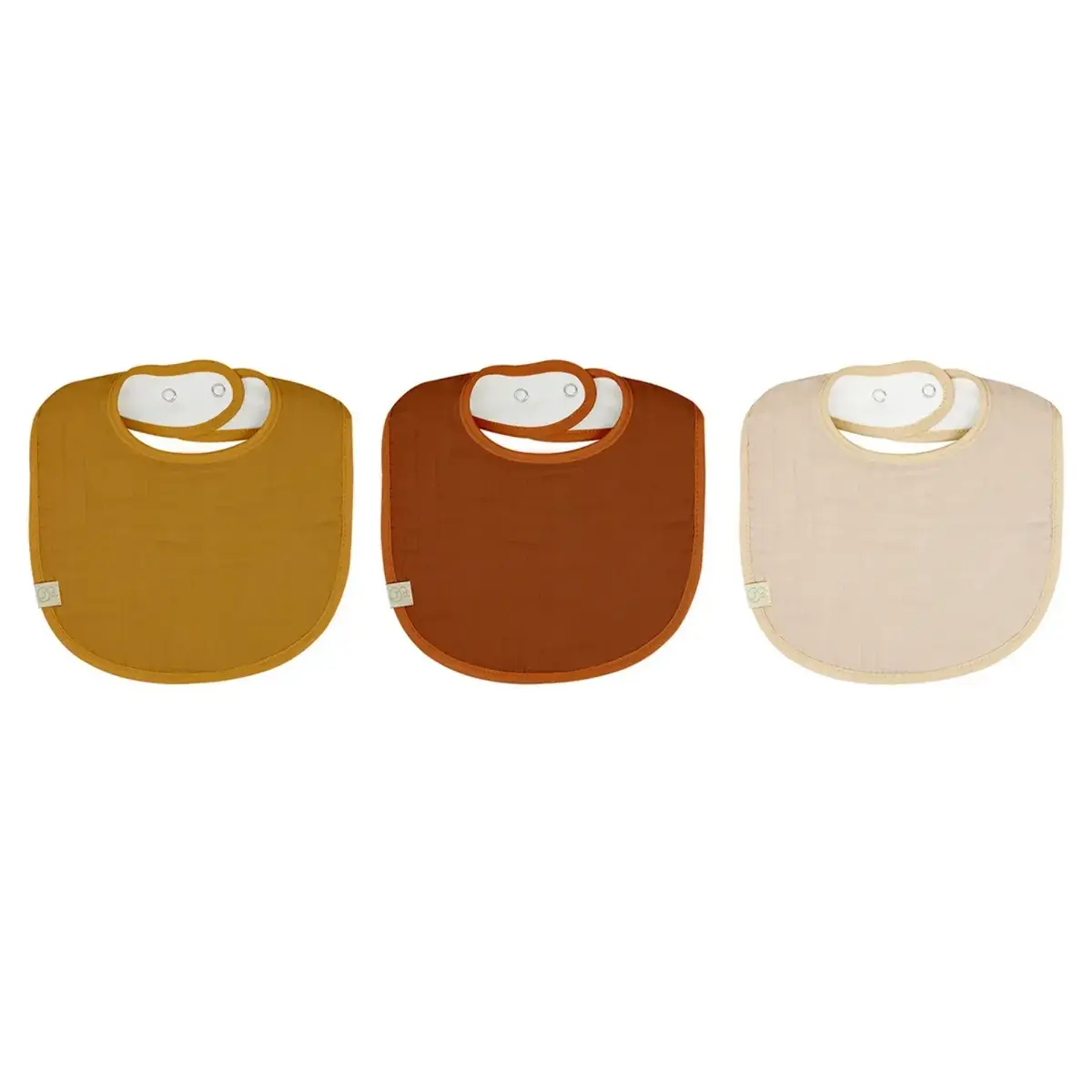 Bistyle Organik Fular Önlük Müslin 3lü Kiremit - Bej - Hardal