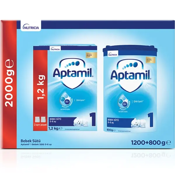 Aptamil 1 Devam Sütü 1200 gr + 800 gr 