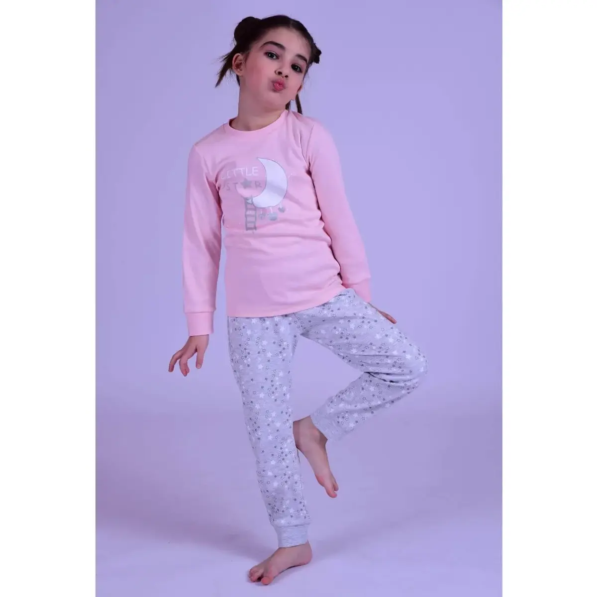 Bibaby Organik Pijama Takımı Pink Little Pembe