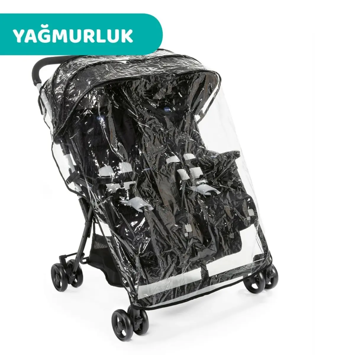 Chicco Ohlala İkiz Bebek Arabası Black Night