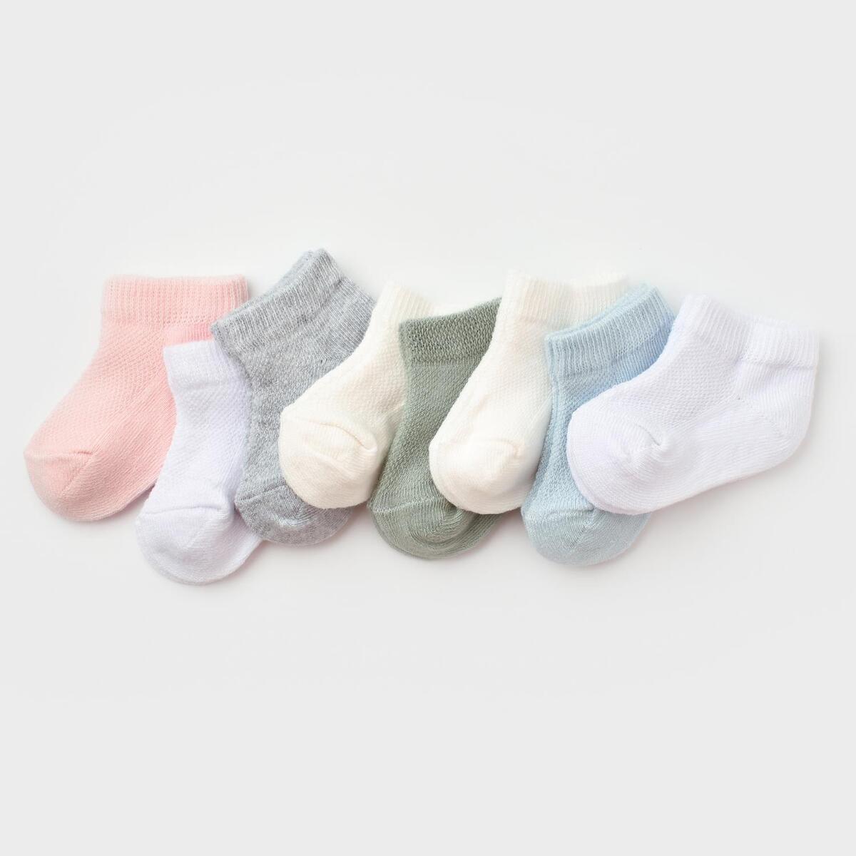 Bibaby Organik Çorap Soket 2li Summer Gri -Ekru