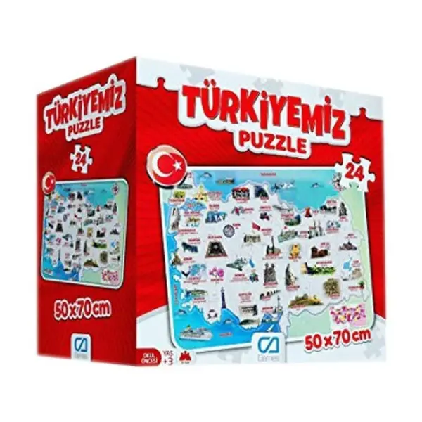 Türkiyemiz Yer Puzzle Büyük 24 Parça