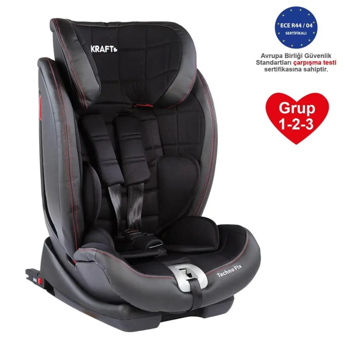 Kraft Techno Fix Oto Koltuğu 9-36 Kg Siyah