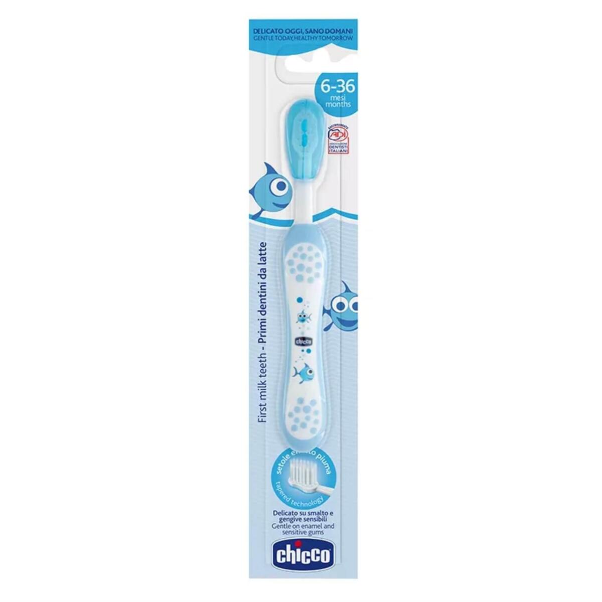 Chicco Bebek Diş Fırçası 6+ Ay Açık Mavi