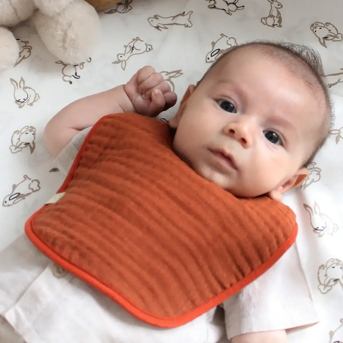 Bistyle Organik Fular Önlük Müslin 3lü Kiremit - Bej - Hardal