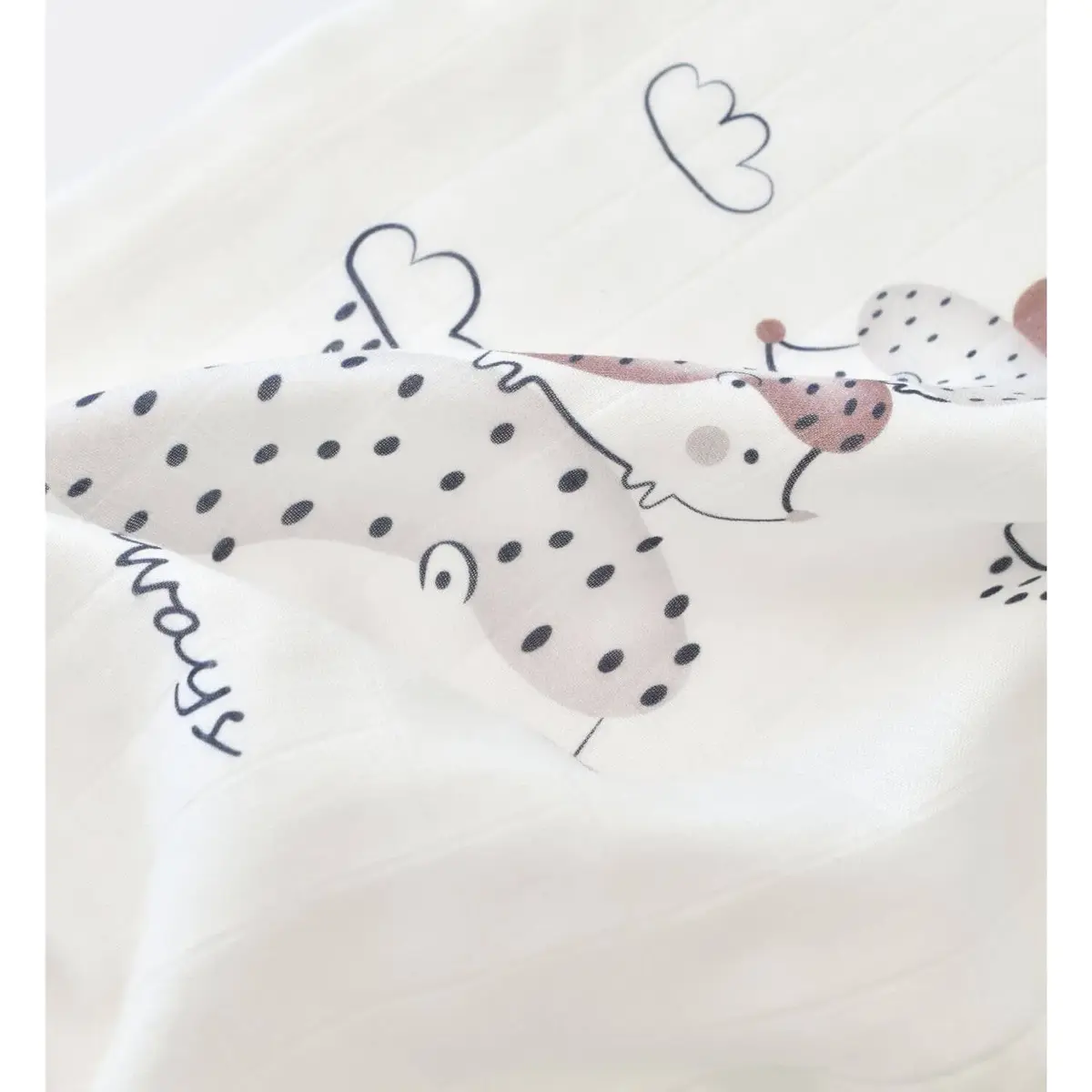 Bibaby Müslin Battaniye Clouds Are Happy Bambu Ekru