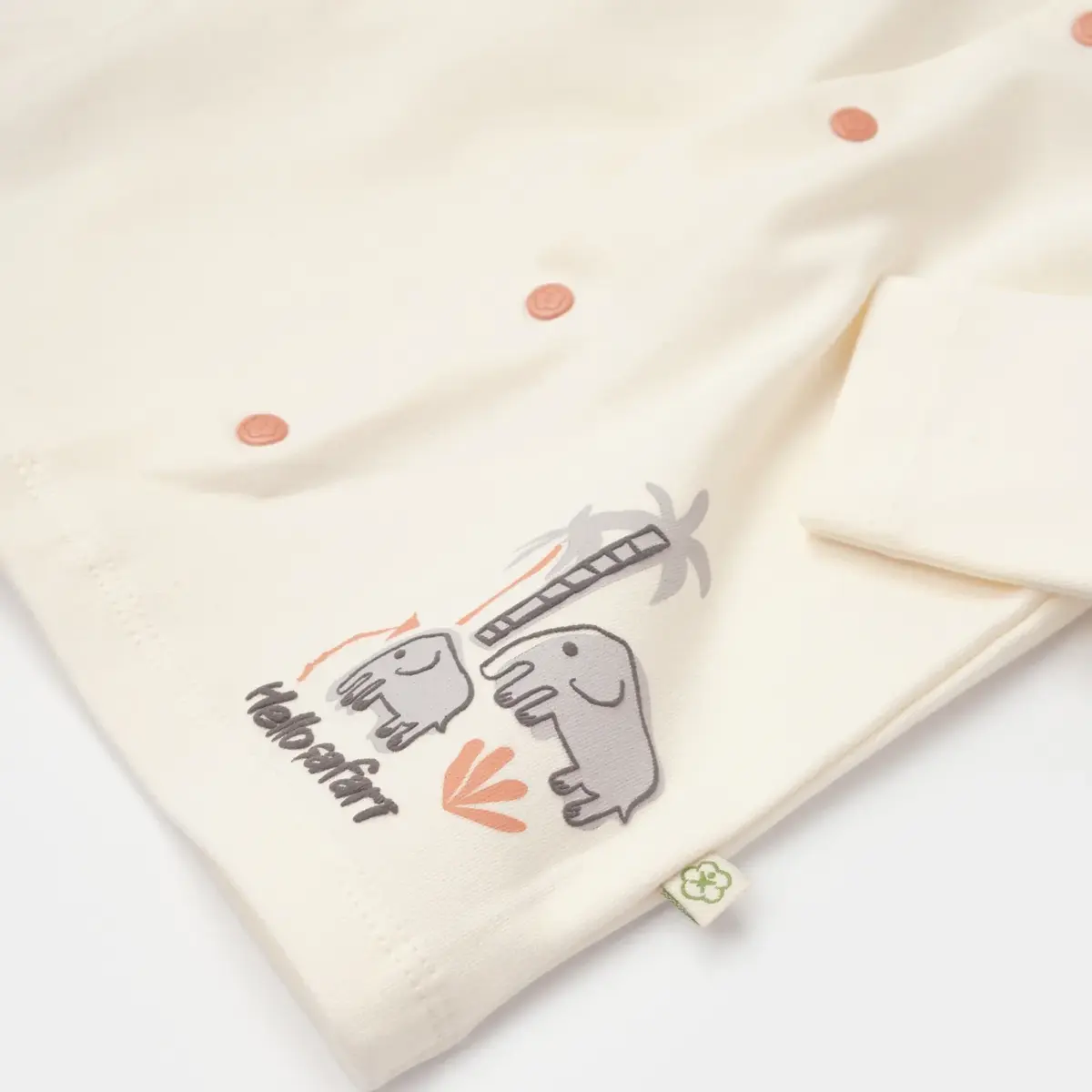 Bibaby Organik 2li Takım Hello Safari Ekru - Kiremit