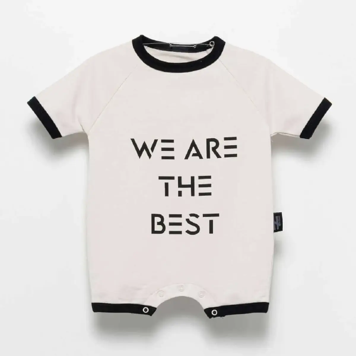Moi Noi We Are The Best Baskılı Şortlu Tulum Gri
