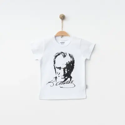 Winimo T-Shirt Atatürk Baskılı Beyaz