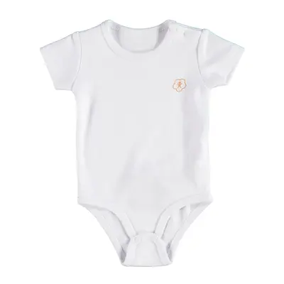 Bibaby Organik Body Kısa Kol Basic Beyaz