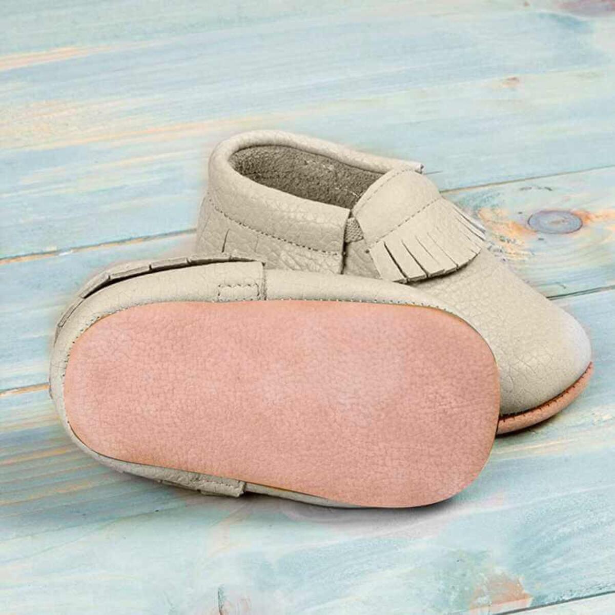 Ella Bonna Bebek Ayakkabısı Hakiki Deri Mokosen Bej