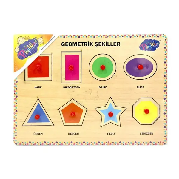 Playwood Ahşap Tutmalı Geometrik Şekiller