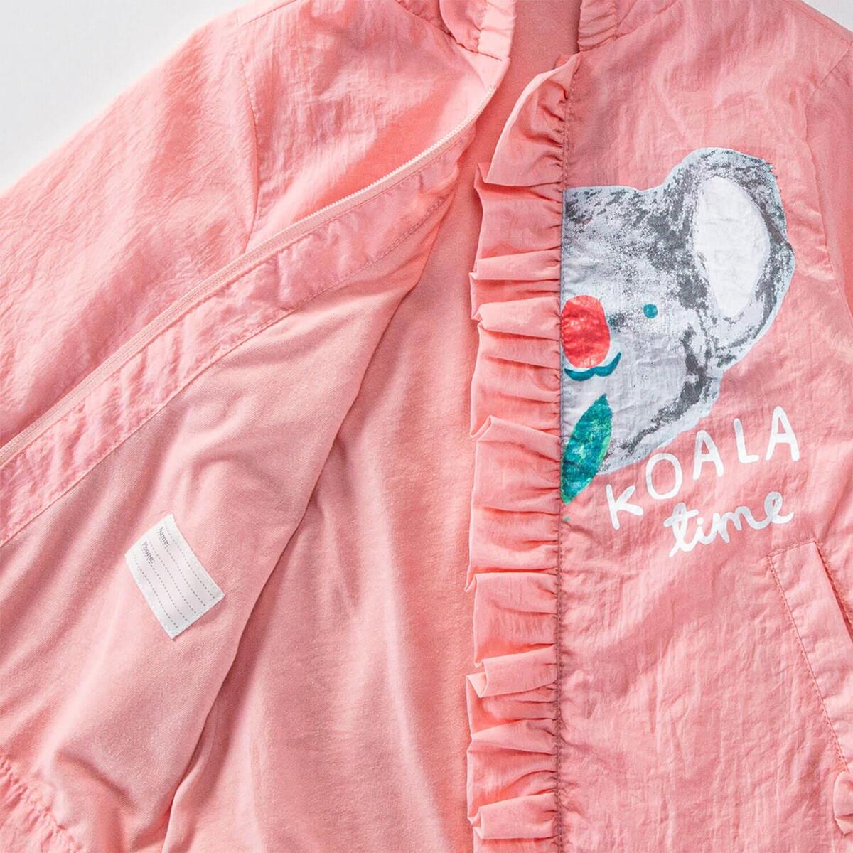 Midimod Yağmurluk Koala Baskılı Pembe