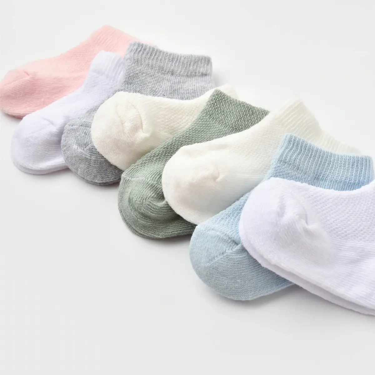 Bibaby Organik Çorap Soket 2li Summer Mint  - Ekru