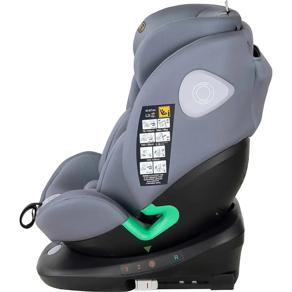 Prego Q9004 Tronfix I-Size Oto Koltuğu 0-36 Kg Gri