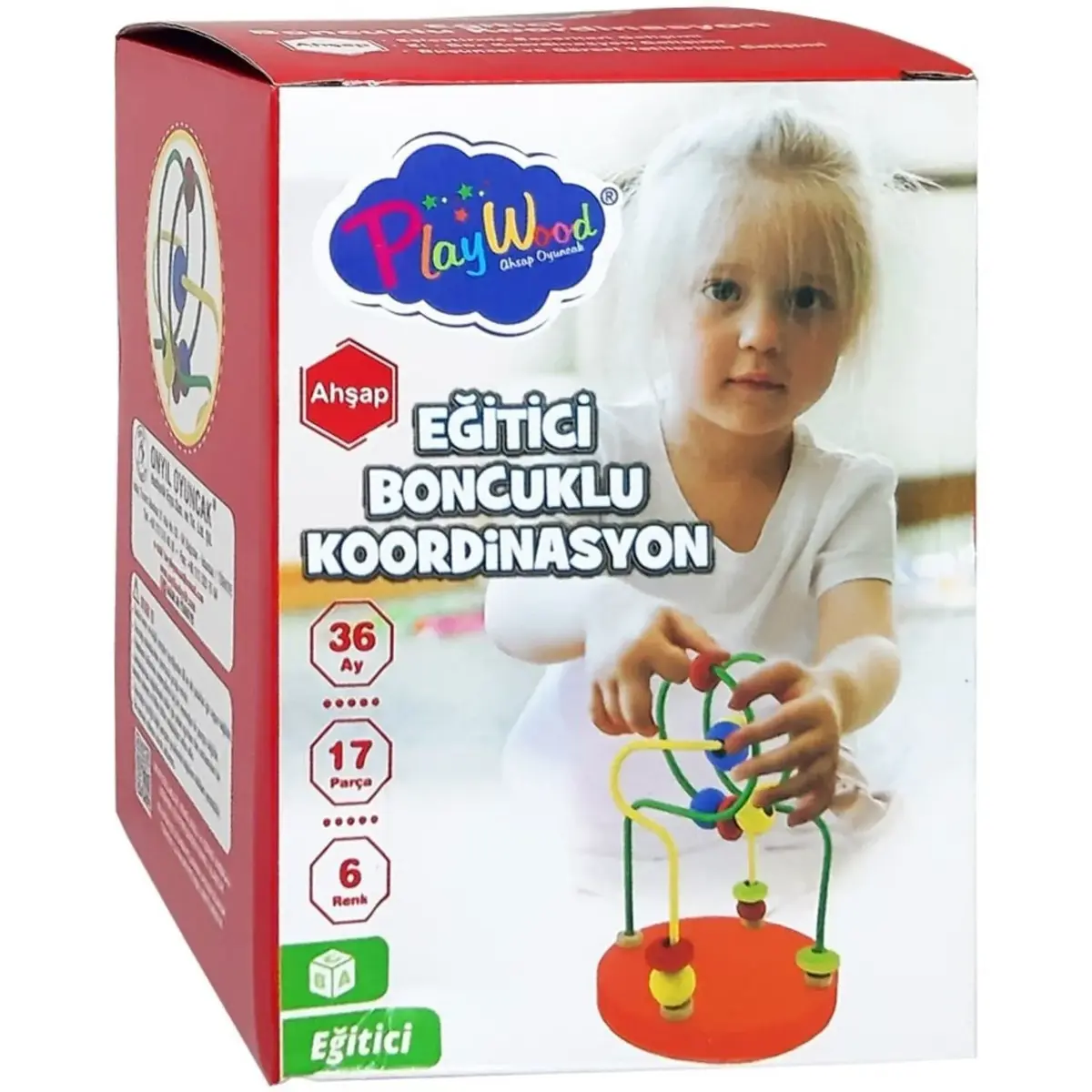 Play Wood Ahşap Kutuda Mini Boncuklu Koordinasyon                                         
