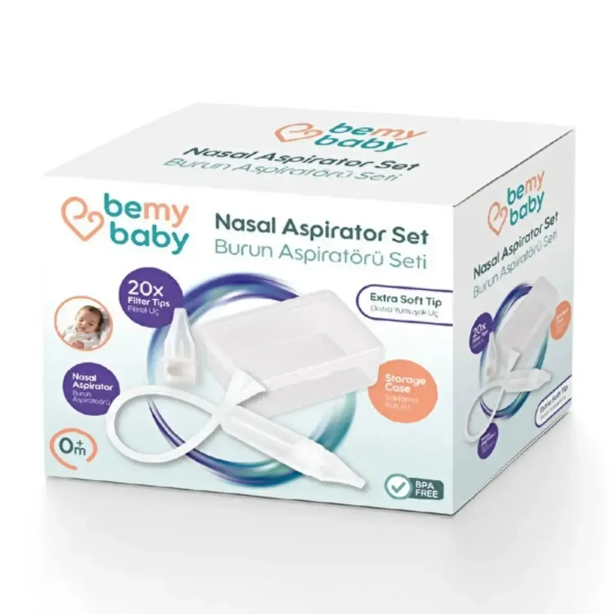Bemy Baby Burun Aspiratörü Seti ( Cihaz + 20 Adet Uç)