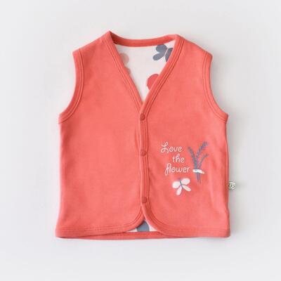 Bibaby Organik Yelek Wild Flowers Coral