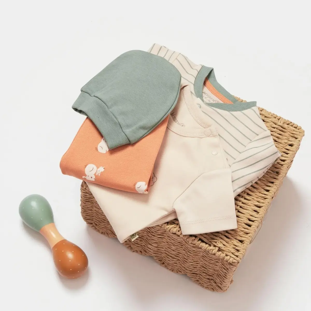 Bibaby Organik Hastane Çıkışı 10lu Cool Lines Bej - Hardal