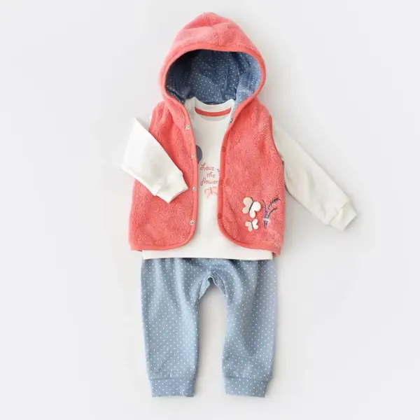 Bibaby Organik 3lü Takım Wild Flowers Coral
