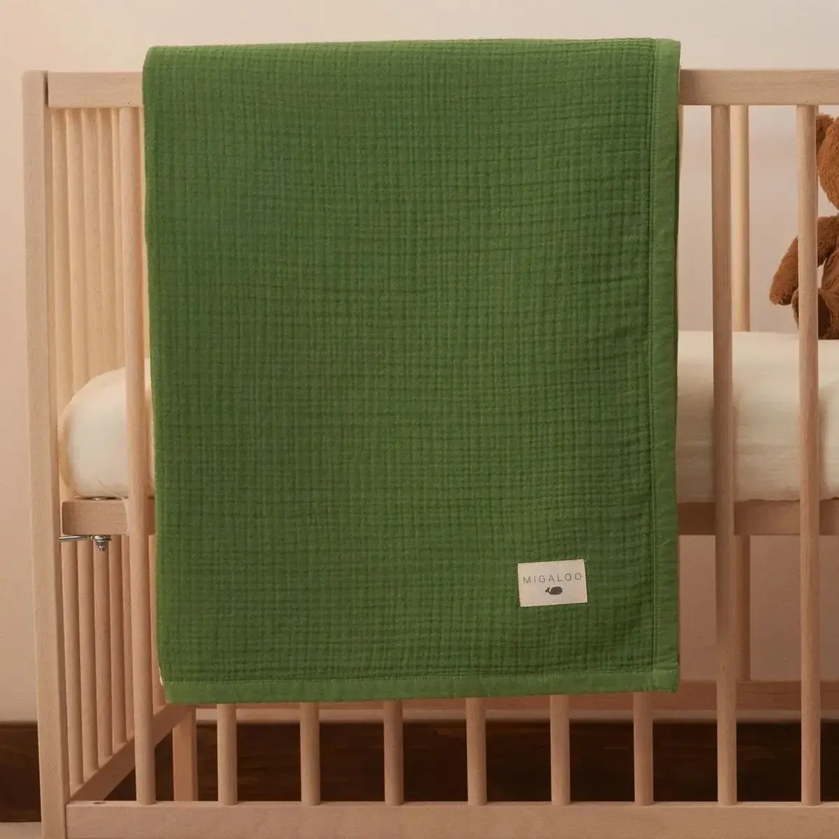 Mixi Baby Migaloo Müslin Örtü Dört Katlı 90x120 cm Yeşil