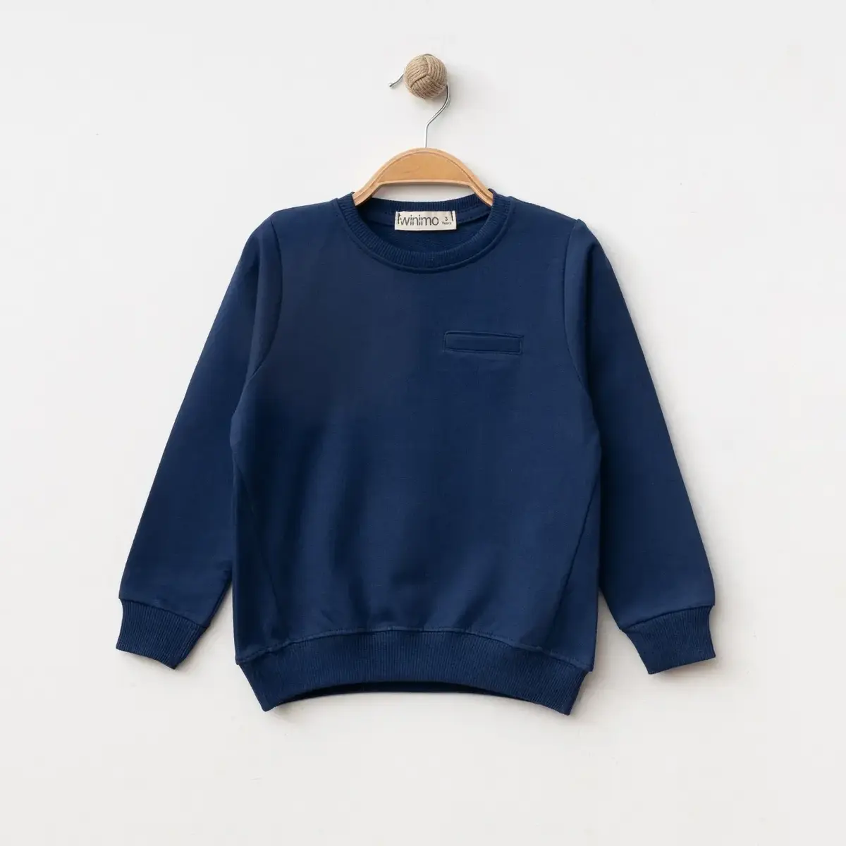 Winimo Sweatshirt Parçalı Basic Lacivert