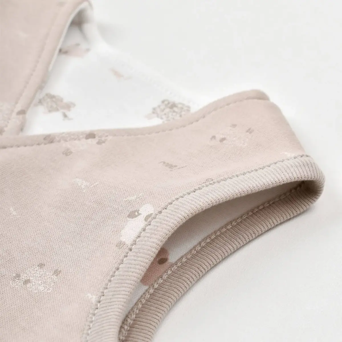 Bibaby Organik Yelek Çift Taraflı Curly Sheep Bej