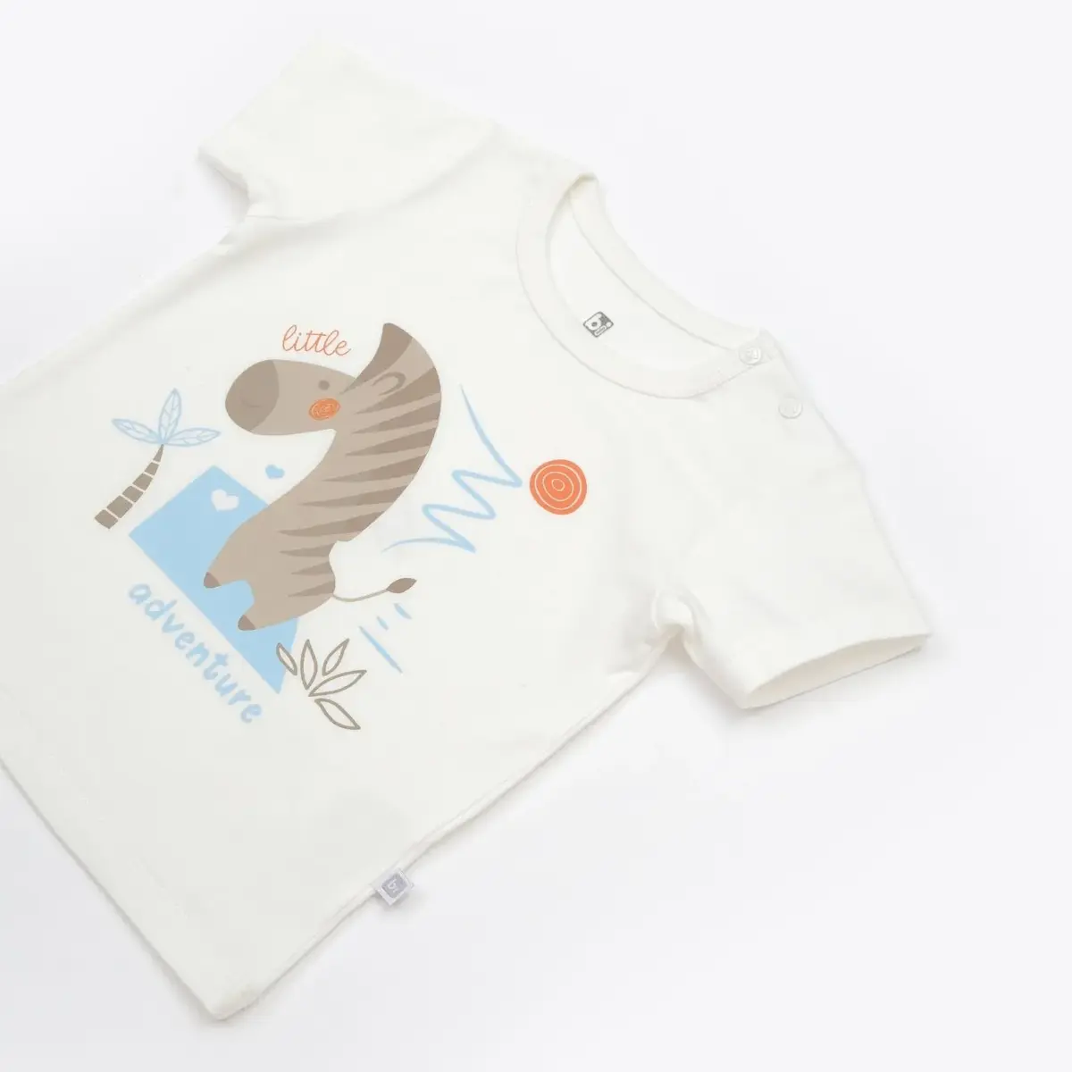 Bibaby 2li Takım Şortlu Adventure Zebra Ekru