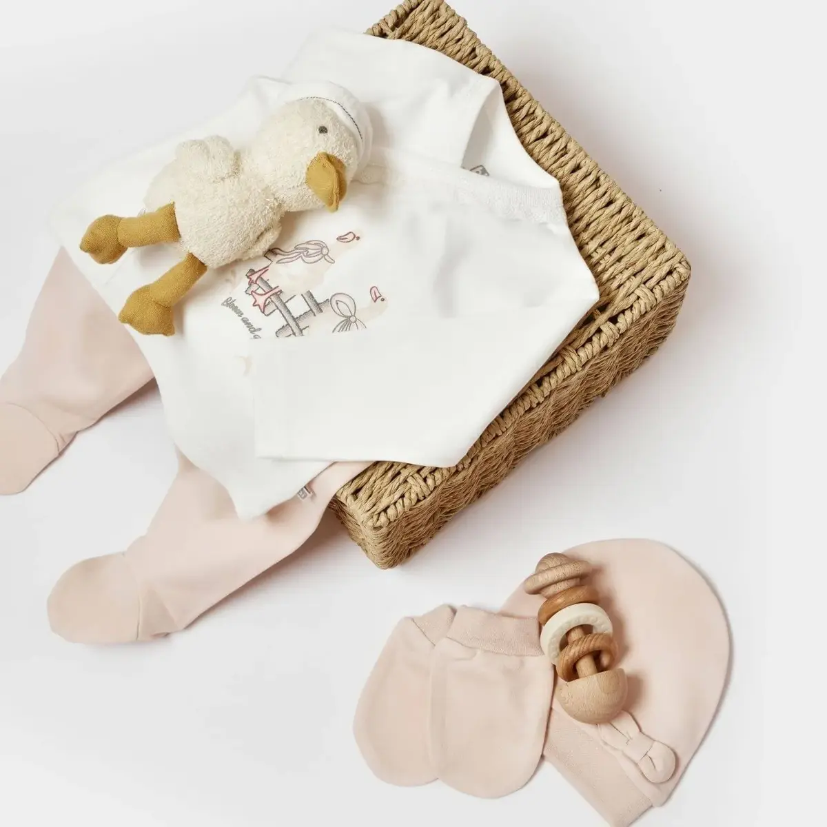 Bibaby Hastane Çıkışı 5li Twinn Duck Ekru - Pembe