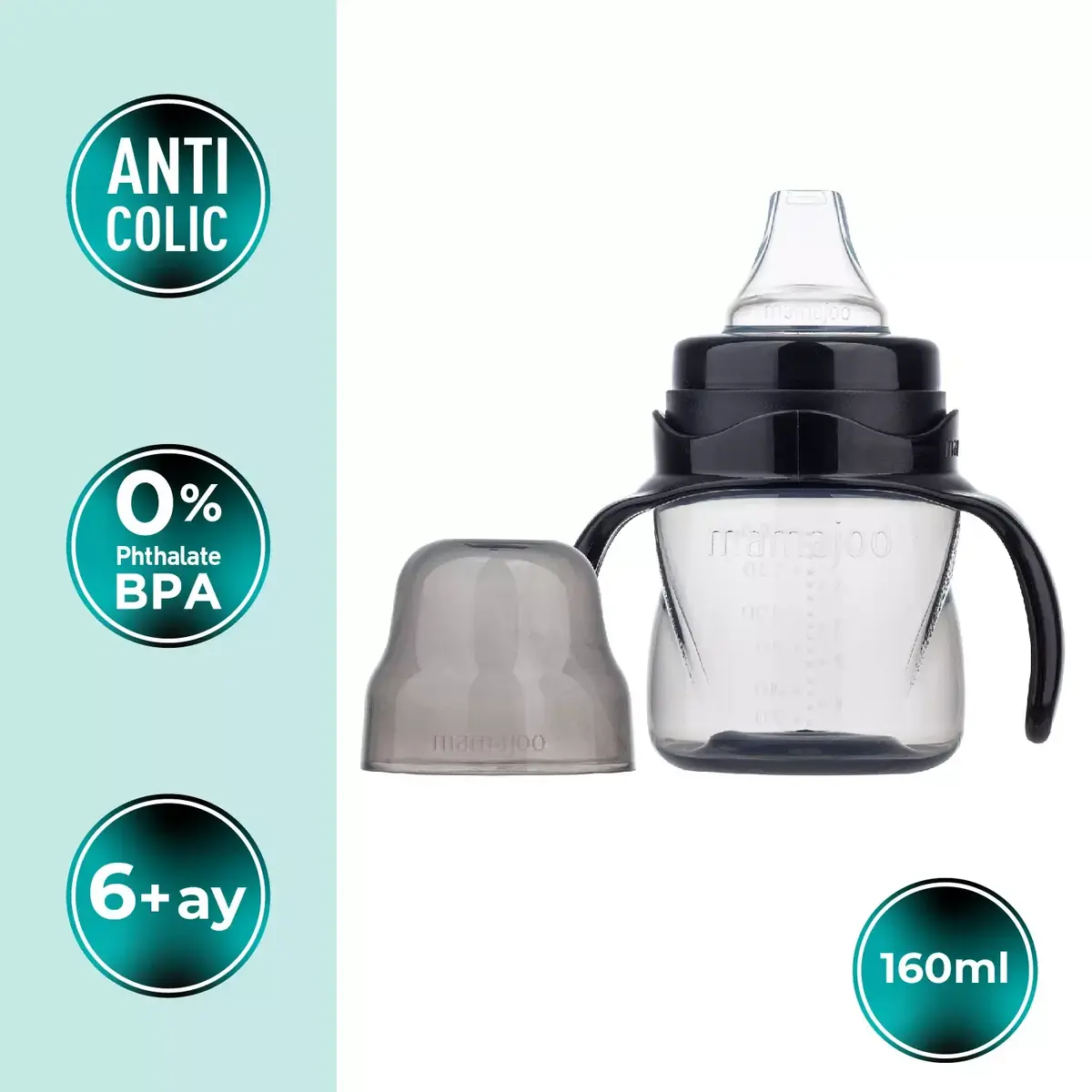 Mamajoo Kulplu Eğitici Bardak 160 ml Black