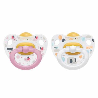 Nuk Happy Kids Kauçuk Emzik 2li 6+ Ay Kız