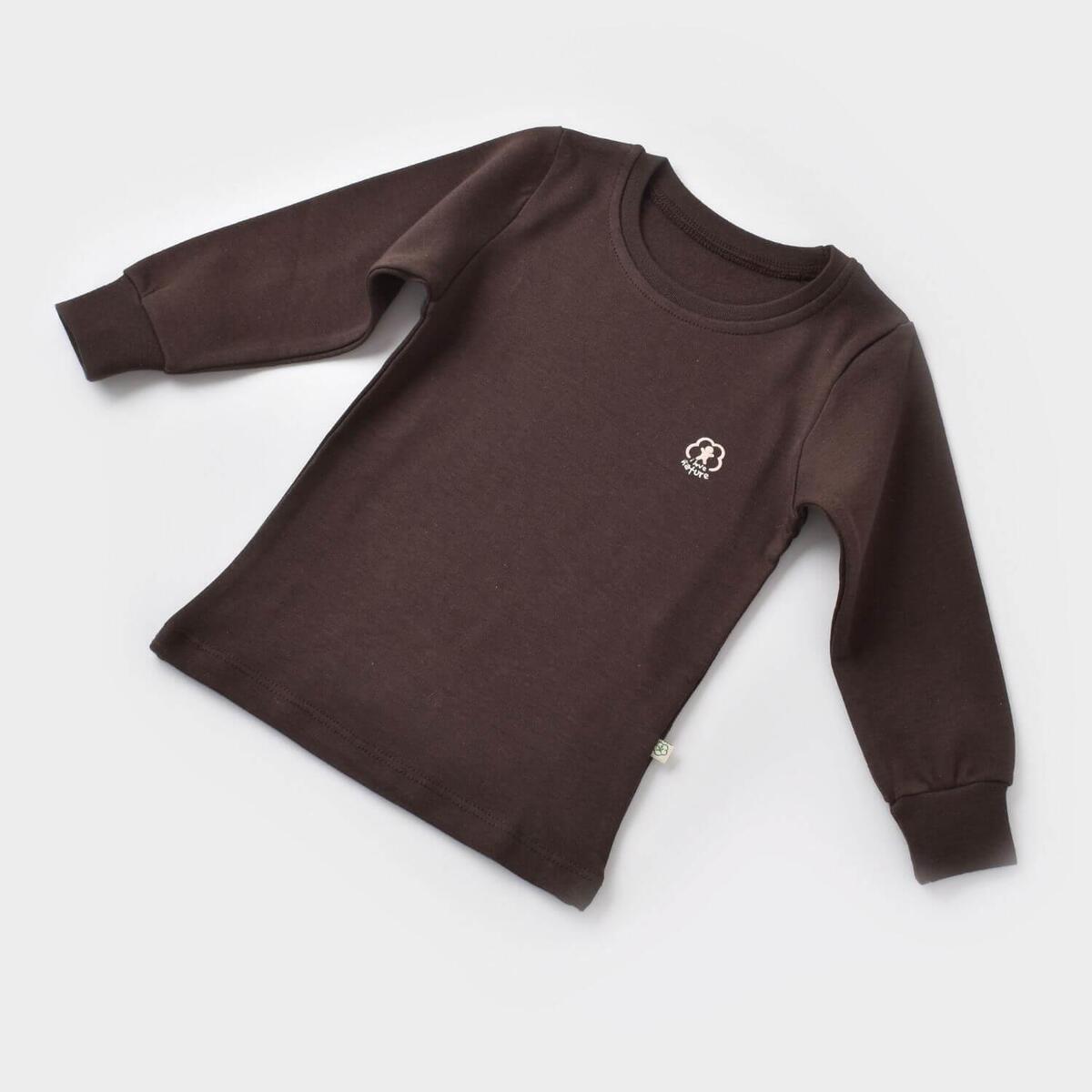 Bibaby Organik Sweatshirt Little Basic Kahverengi
