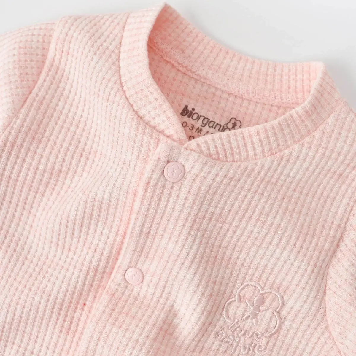 Bibaby Organik Tulum Nature In Waffle Pembe Melanj