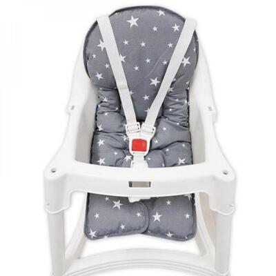 Sevi Bebe Mama Sandalyesi Minderi Gri Yıldız