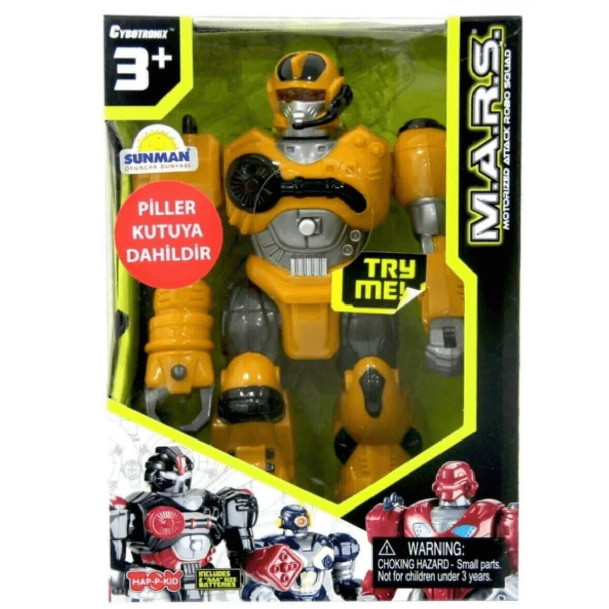 Işıklı Yürüyen Robot Siyah M.a.r.s