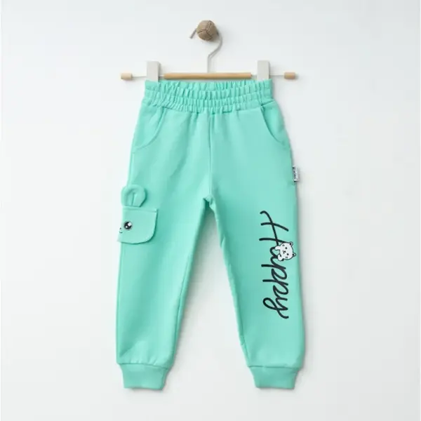 Winimo Eşofman Altı Happy Baskılı Açık Yeşil