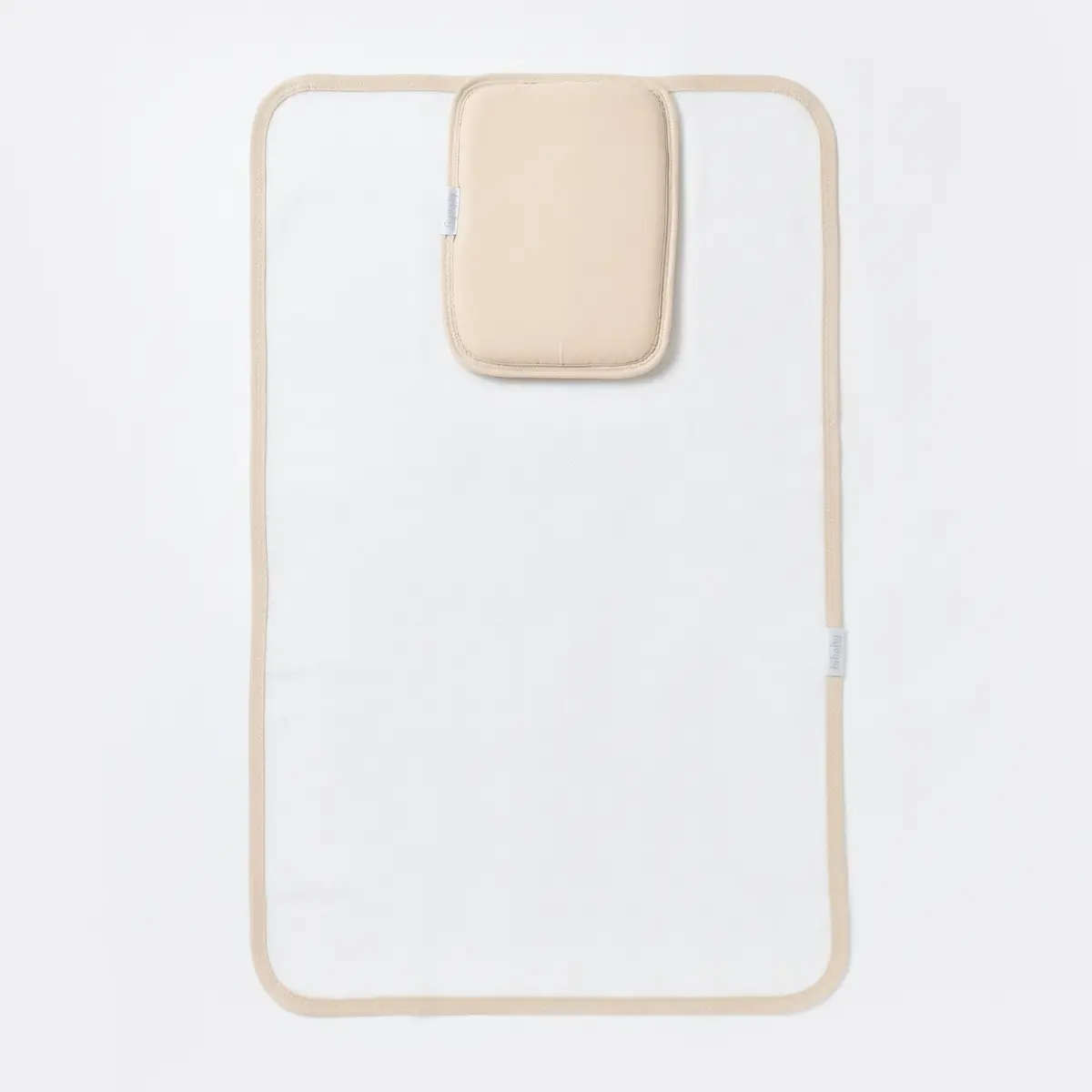 Bibaby Organik Yastıklı Muşamba Pratik Alt Açma Beyaz- Bej Bibaby Organik Yastıklı Muşamba Pratik Alt Açma Beyaz- Bej