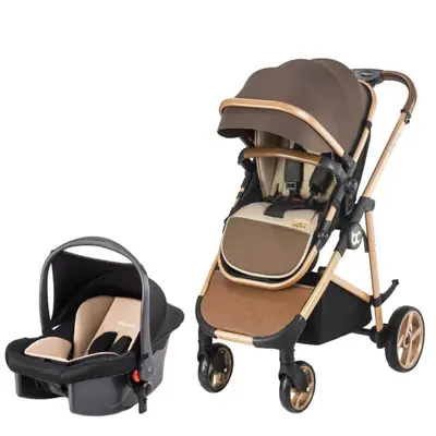 Baby Care Titan Basic Travel Sistem Bebek Arabası Gold Kahve