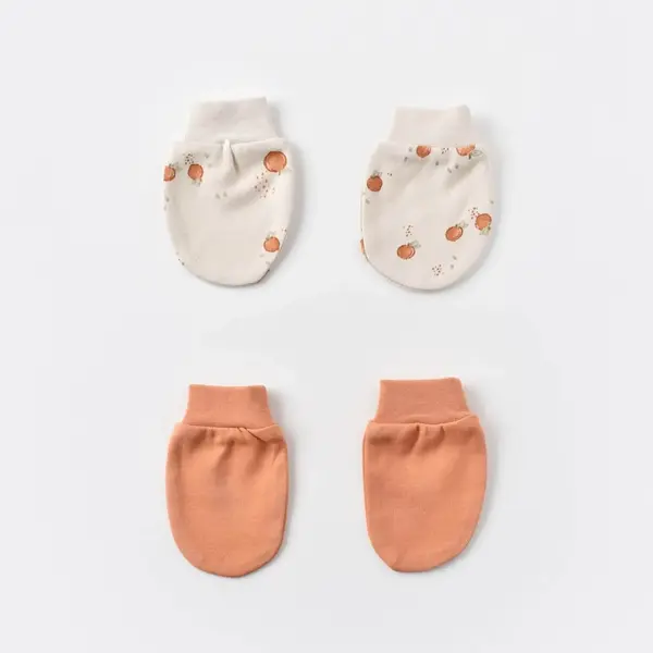 Bibaby Organik Eldiven 2li Summer Fruit Light Cream Caramel