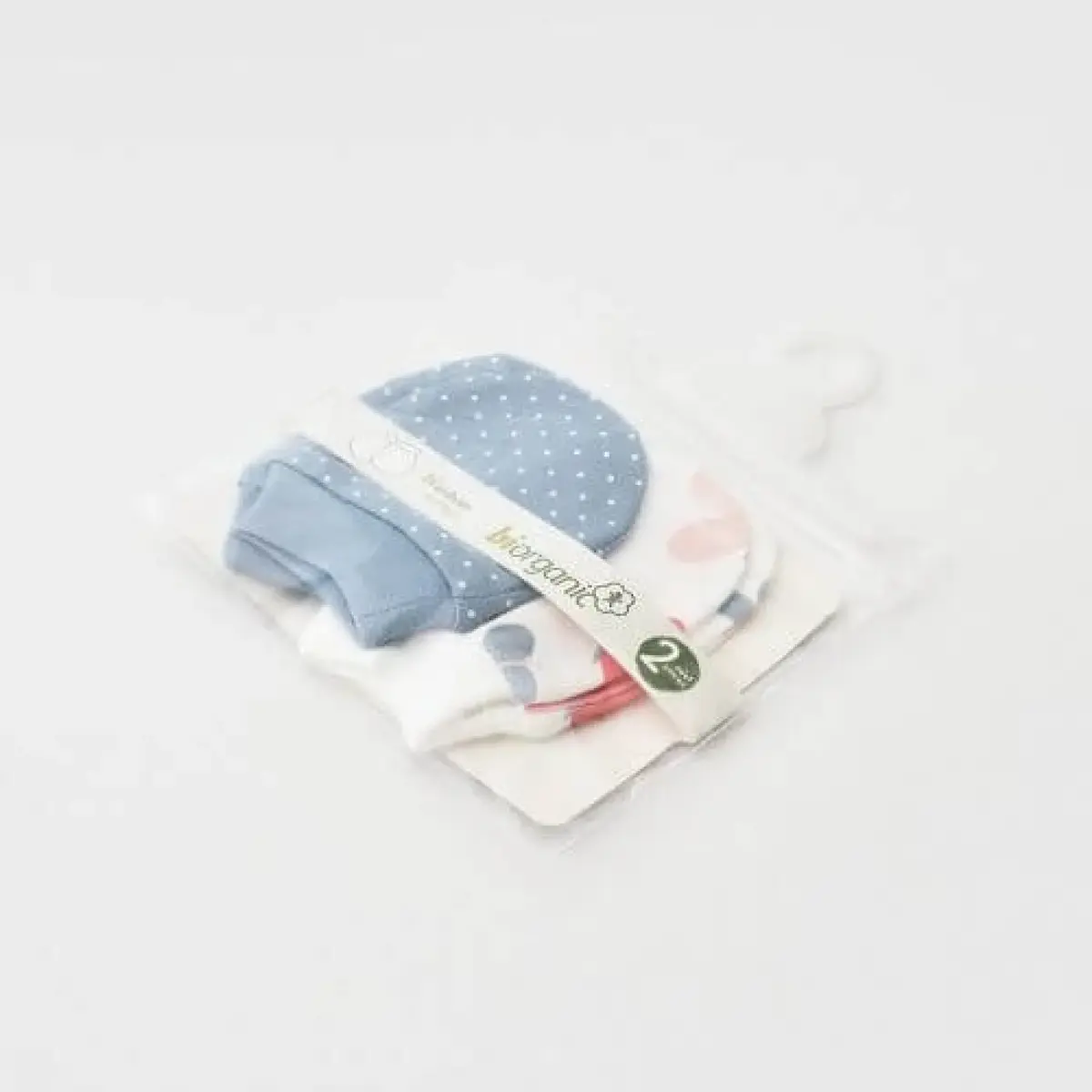 Bibaby Organik Eldiven 2li Wild Flowers Spring Blue