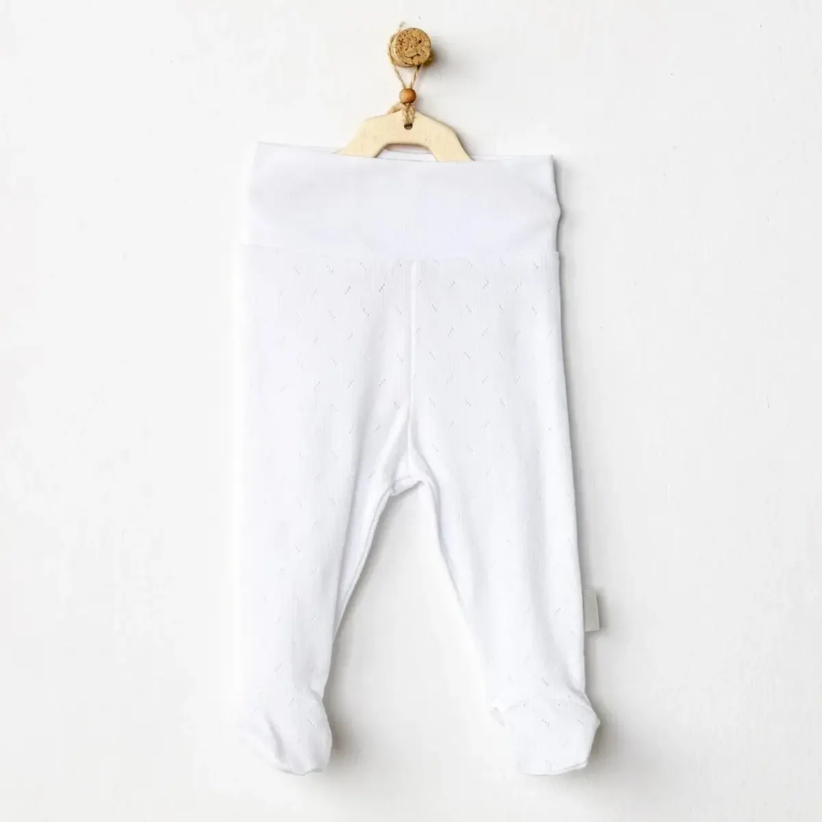 Andy Wawa Pantolon Patikli Jacquard Basic Beyaz Andy Wawa Pantolon Patikli Jacquard Basic Beyaz