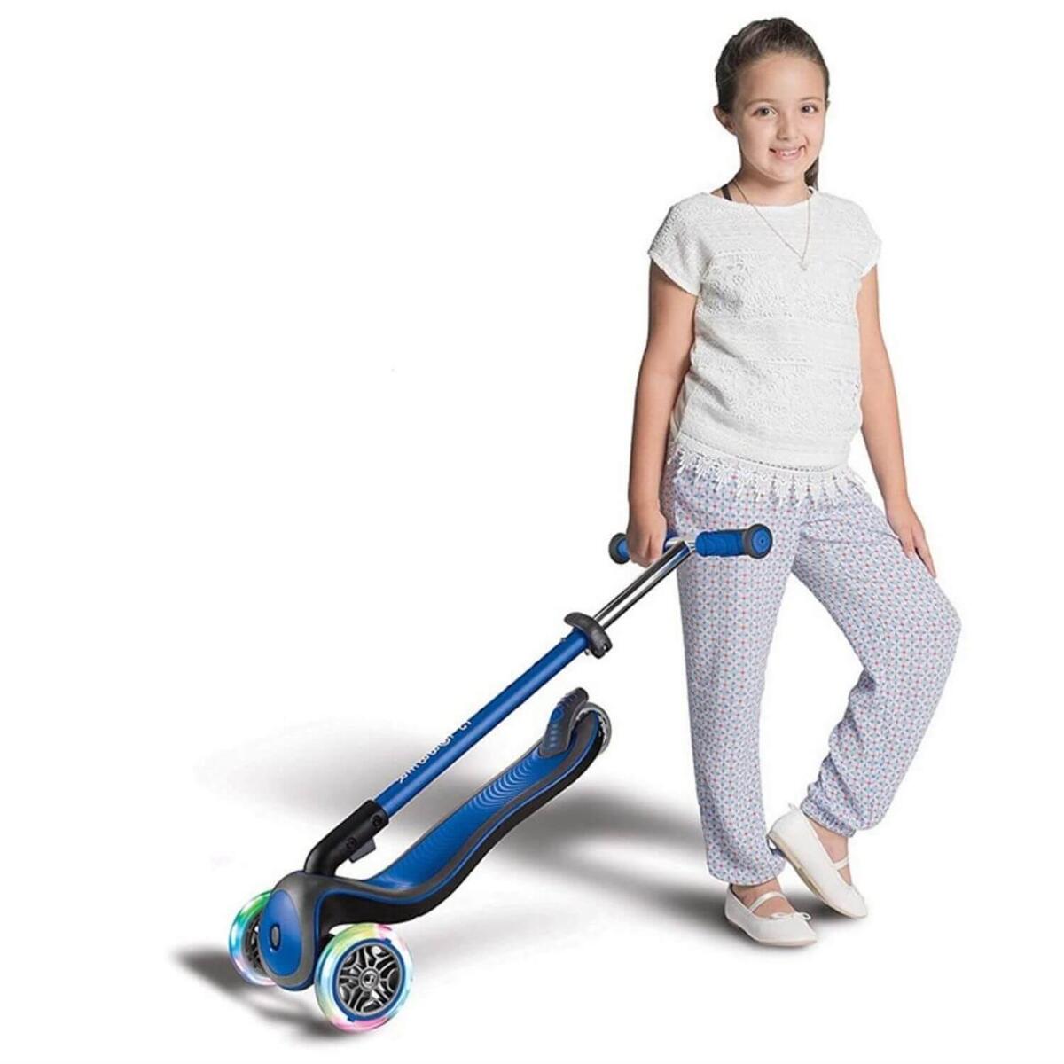 Globber Elite Deluxe Işıklı Scooter Lacivert