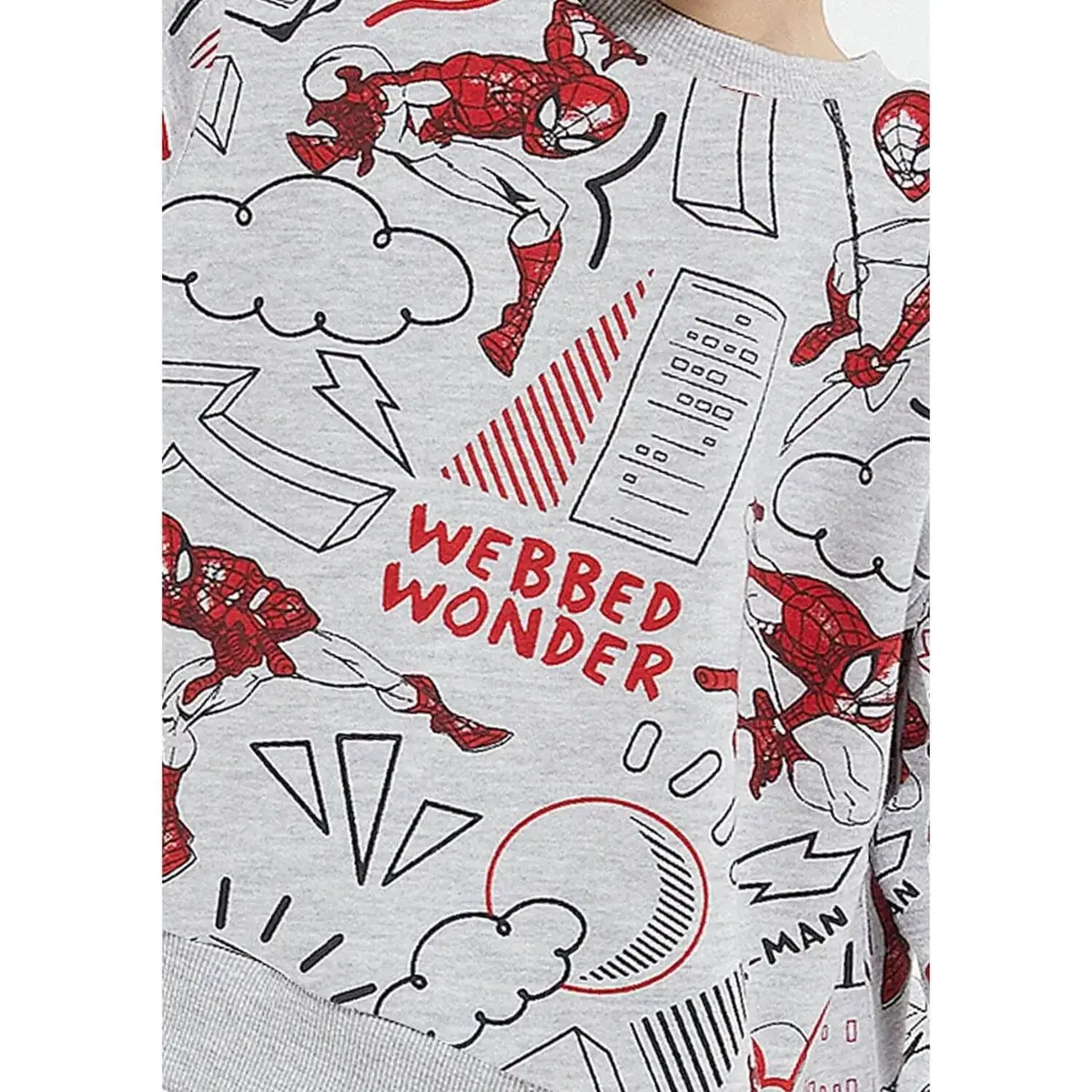 Spider Man Eşofman Takımı Gri Melanj
