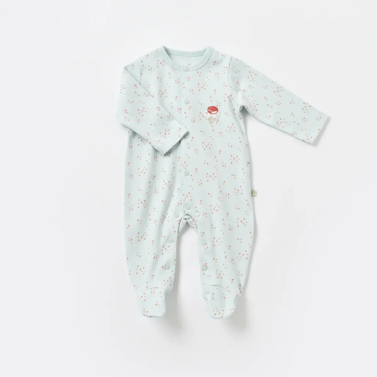 Bibaby Organik Tulum Takımı Tüllü Pretty Ears Bunny Mint - Ekru