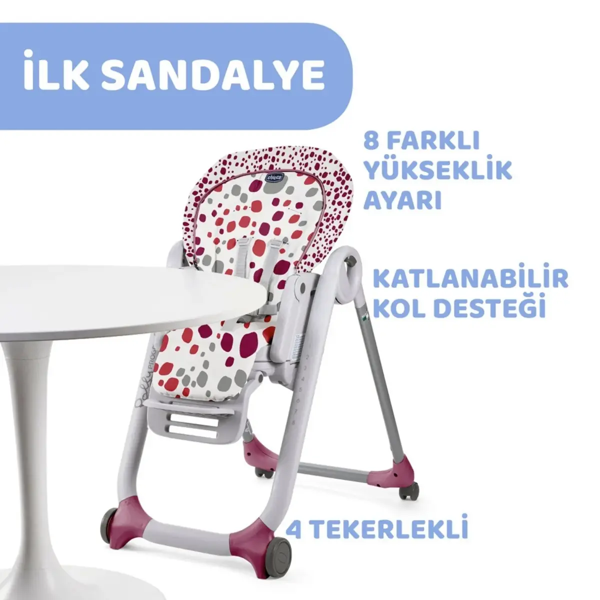 Chicco Polly Progres5 Mama Sandalyesi Cherry